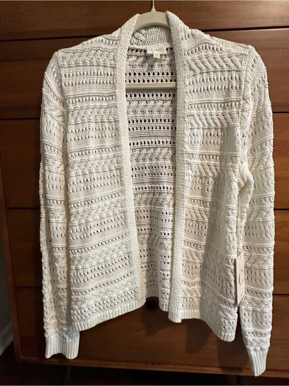 CYRUS Open Weave Sweater Jacket. Size M